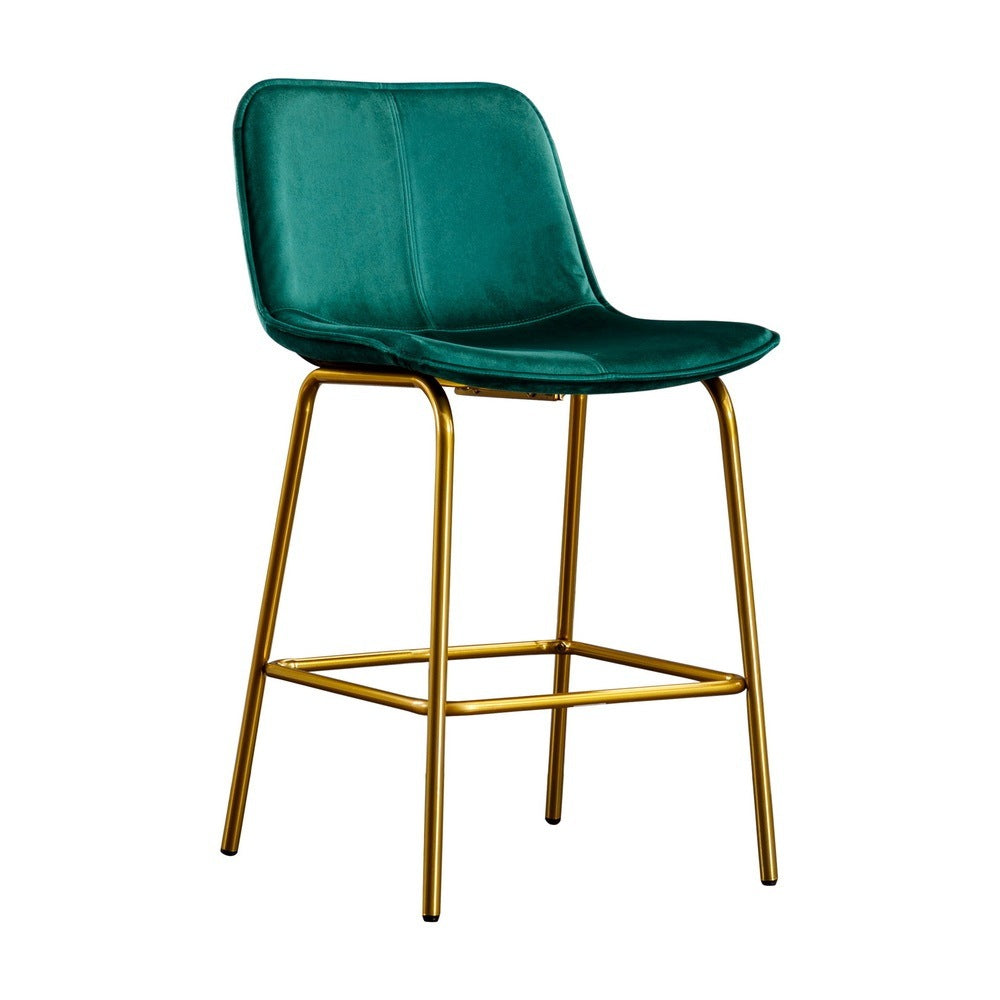 Velvet Green Bar Stool - Set of 2