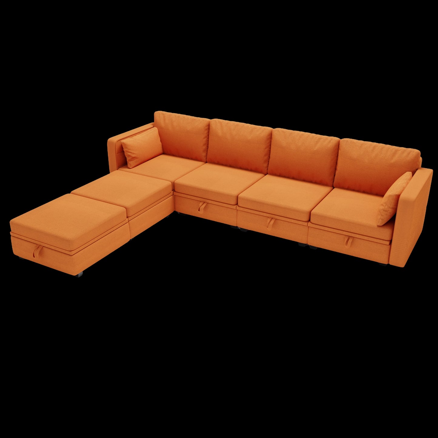 Marvin Modular Sectional Sofa- Orange