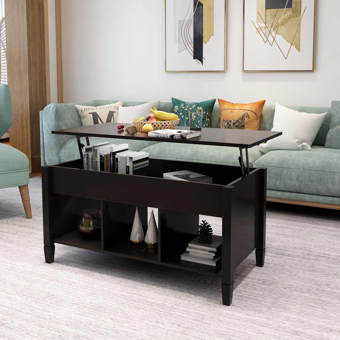 Lift Top Coffee Table - Black