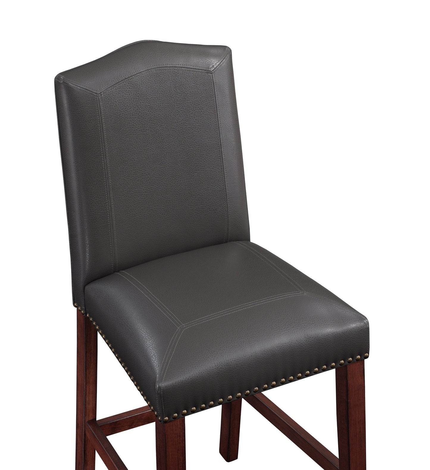 Claremont Gray Faux Leather Counter Stool