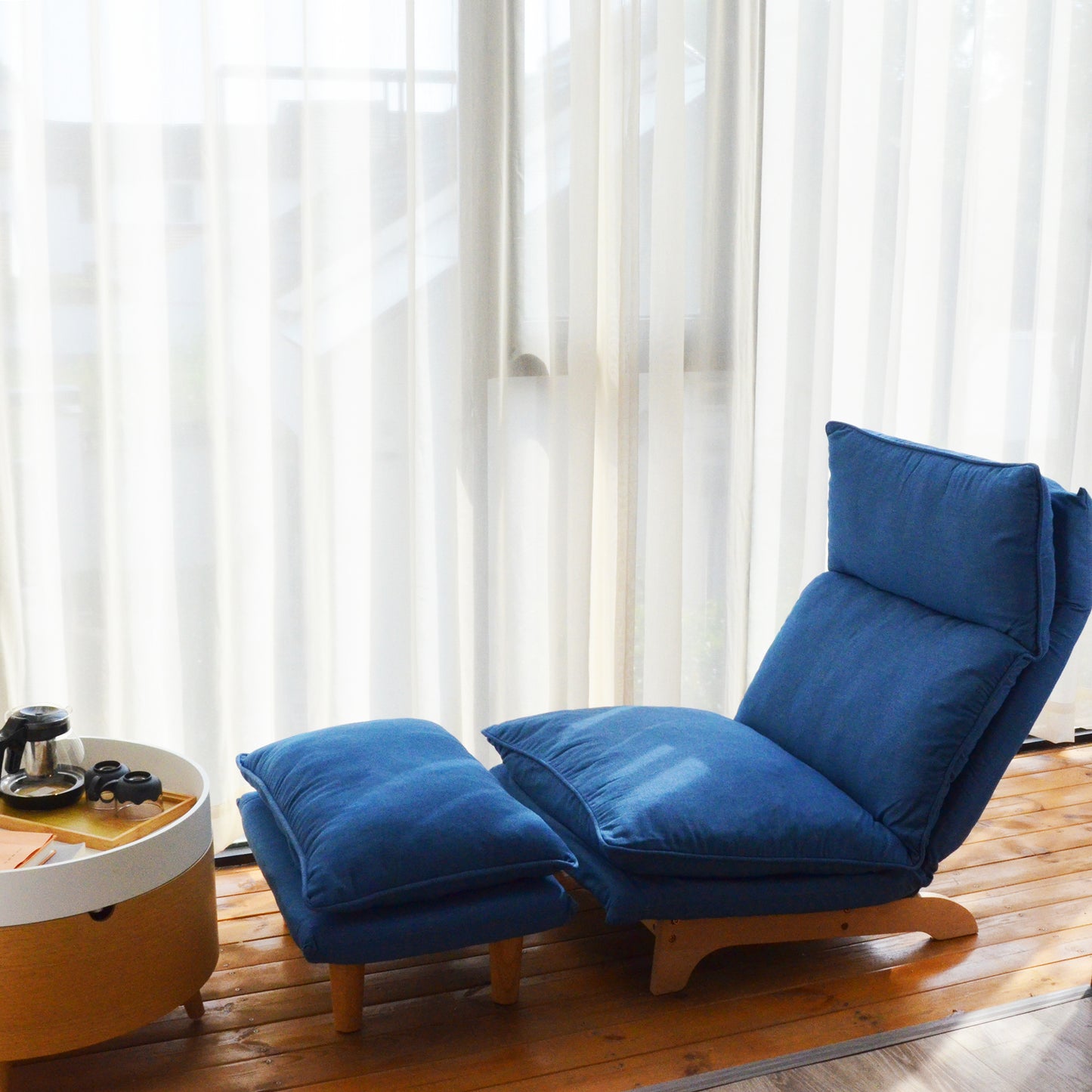 Reclining Floor Game Chair in Blue