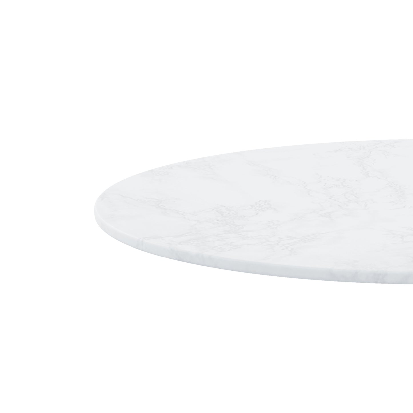 Modern Round Dining Table with Printed White Marble Table Top